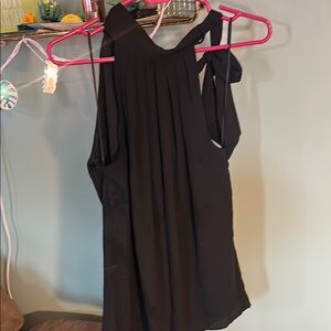 Express Black One Shoulder Halter Dress